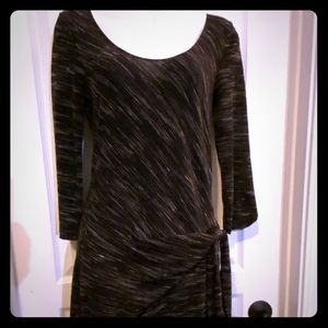 Mac Studio faux wrap draped dress.